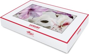 SATÉNOVÉ OBLIEČKY LUXURY NORA 200X220 CM, 2KS 70X80 CM KVETY