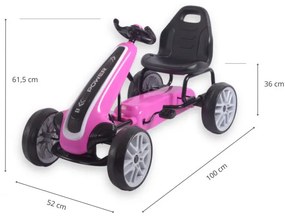 Šlapacia motokára POWER ružová