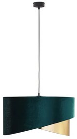 TK-LIGHTING Závesný moderný luster na lanku TERCINO, 3xE27, 60W, okrúhly, zelenozlatý