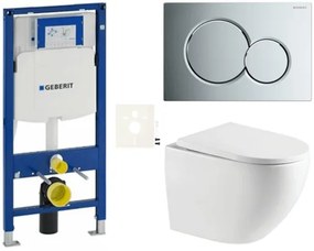 Závesný WC set Geberit do ľahkých stien / predstenová SAT SIKOGESTOR67S01CR