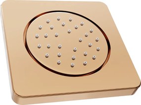 Mexen - podmietková sprchová tryska, štvorcová, 130x130 mm, ružová-zlatá, 79366-60