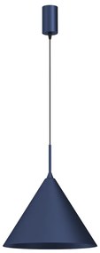 Závesné svietidlo Capital, 1x tmavomodré kovové tienidlo, (fi 32cm), db