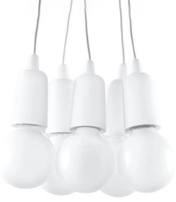 Sollux Lighting Závesné svietidlo DIEGO 5 biele