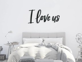 drevko Drevený nápis I love us Rozmer obrazu: 19 x 43 cm, Farba dekorácie: Čierna