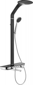 Mexen Blaze, sprchová sada s ručnou a dažďovou hlavicou, čierna-chrómová, 78109-71
