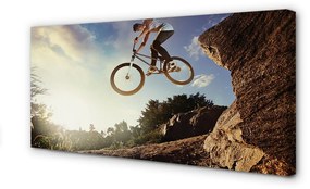 Obraz canvas Horský bicykel oblohy oblačno 140x70 cm