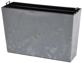 PLASTOVÝ KVETINÁČ BLOOM 36X56 CM IMITÁCIA BETÓNU SIVÁ