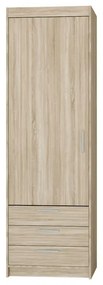 Policová skriňa 60 PILINA so šuplíkmi - dub sonoma