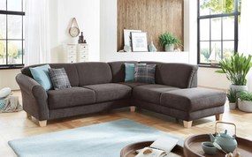 XXXLutz ROHOVÁ SEDAČKA, textil, tmavohnedá Sit & More - Sedačky - 000144005327