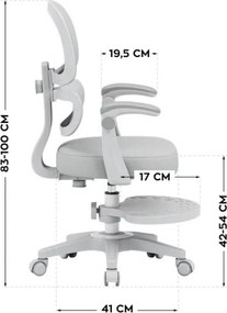 Detská otočná stolička Mark Adler Junior 4.4 Grey