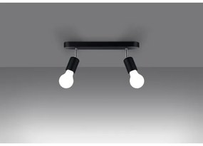 Sollux SL.1121 - Bodové svietidlo FORNES 2xE27/60W/230V čierna