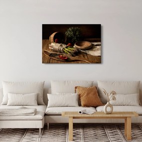 Obraz špargle na stole (90x60 cm)