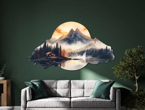 drevko |  Obraz Domov pod horami  44 x 80 cm