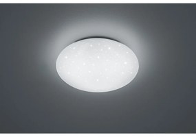 Biele guľaté stropné LED svietidlo Trio Putz, priemer 27 cm