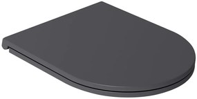 Isvea Isvea, INFINITY WC sedátko SLIM, Soft Close, Easy Take, antracitová, 40KF0522I-S