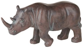 Dekoratívna figúrka nosorožec hnedá GORKHA Beliani