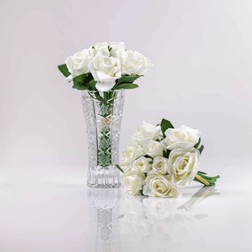 Umelá kytička ruží TERÉZIA biela