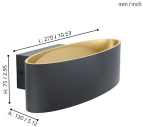 Eglo 98542 - LED Nástenné svietidlo MACCACARI LED/10W/230V