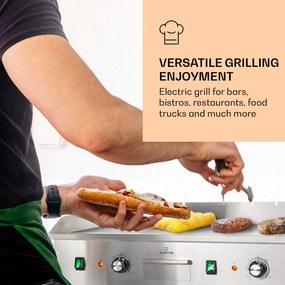 Klarstein Grillmeile 4400, elektrický gril, 2 x 2200 W, grilovacia platňa z nehrdzavejúcej ocele