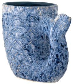 Modrá váza z kameniny (výška 12 cm) Ariella – Bloomingville