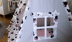 Detský stan TEEPEE (TÍPÍ) EXCLUSIVE s doplnkami - MYŠKA MINNIE - ružový