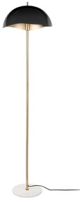 Stojacia lampa s kovovým tienidlom v čiernej a zlatej farbe (výška 154 cm) Waved – Leitmotiv