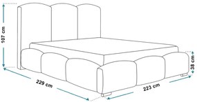 Čalúnená posteľ AVA 200 x 200