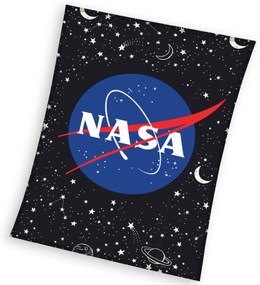 DETSKÁ FLEECOVÁ DEKA NASA 130X170 CM VZOROVANÁ