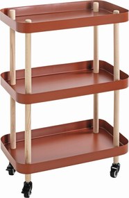 XXXLutz SERVÍROVACÍ VOZÍK, prírodná farba, červená, farba buka, 50/30/76 cm - Barový nábytok - 001931044308