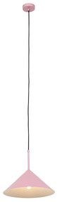 Dizajnové závesné svietidlo ružové - Triangolo