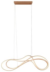 LED závesné svietidlo s kovovým tienidlom v zlatej farbe Nala – Trio Select