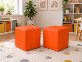 Set 2 taburetiek do interiéru BLOCK – Oranžová