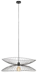 Dizajnové závesné svietidlo čierne 66 cm - Pua