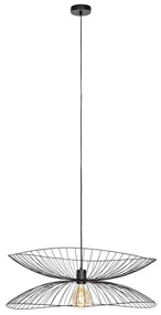 Dizajnové závesné svietidlo čierne 66 cm - Pua