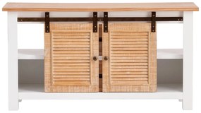 furniture-nabytek.cz - 2-dielna kúpeľňová sada Capera, masívny borovicový drev, MDF, lakovaná, biela/hnedá
