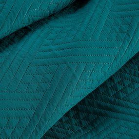 SADA PREHOZ NA POSTEĽ + OBLIEČKA NA VANKÚŠ BONI4 200X220 CM, 2 KS 40X40 CM TMAVOTYRKYSOVÁ