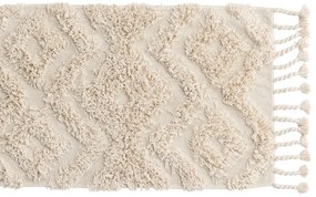 Krémový koberec so strapcami HILMA 50 x 80 cm