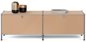 Nízky kovový stolík »CN3« s priehradkami, karamelová