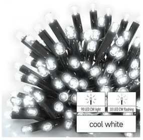 Profi LED spoj. reťaz preblikávajúca, 10 m, vonkajšia aj vnútorná, studená biela