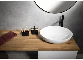 Gedy - Stojanček na zubné kefky NINFEA čierna/bambus