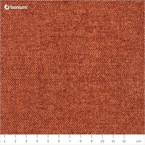 Tehlovooranžová rozkladacia pohovka do "U" Miuform Scandic Lagom, ľavý roh