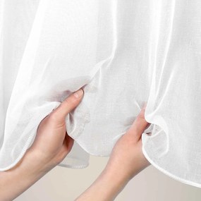 Goldea biela organza - hladká lesklá - metráž 140 cm
