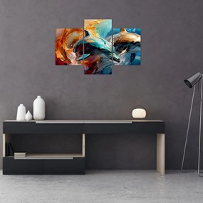 Obraz - Maľba delfínov (90x60 cm)