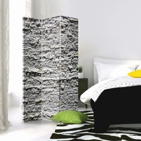 Ozdobný paraván Betonová šedá - 110x170 cm, trojdielny, obojstranný paraván 360°