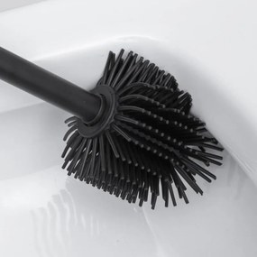 Erga Halika, náhradná WC kefa so silikónovou hlavou, 34 cm, čierna, ERG-YKA-V.WCZ-HALIKA-SILKA-BLK