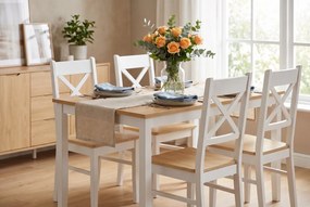 Vintino Jedálenský stôl NORDEN 110 × 70 cm – dub prírodný / biela podnož