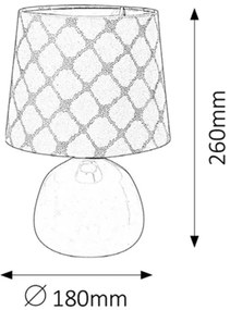Rabalux 4384 - Stolná lampa ELLIE E14/40W ružová