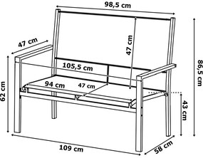 Sada zahradního nábytku GRACIOSA černá