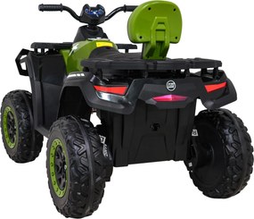 Ramiz Štvorkolka XT-Speed pre deti zelená + pohon 4x4 + EVA kolesá + pomalý štart + MP3 rádio + LED