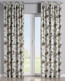 Záves s tunelom a volánom farba produktu sivá látka zapletaná, vzorované